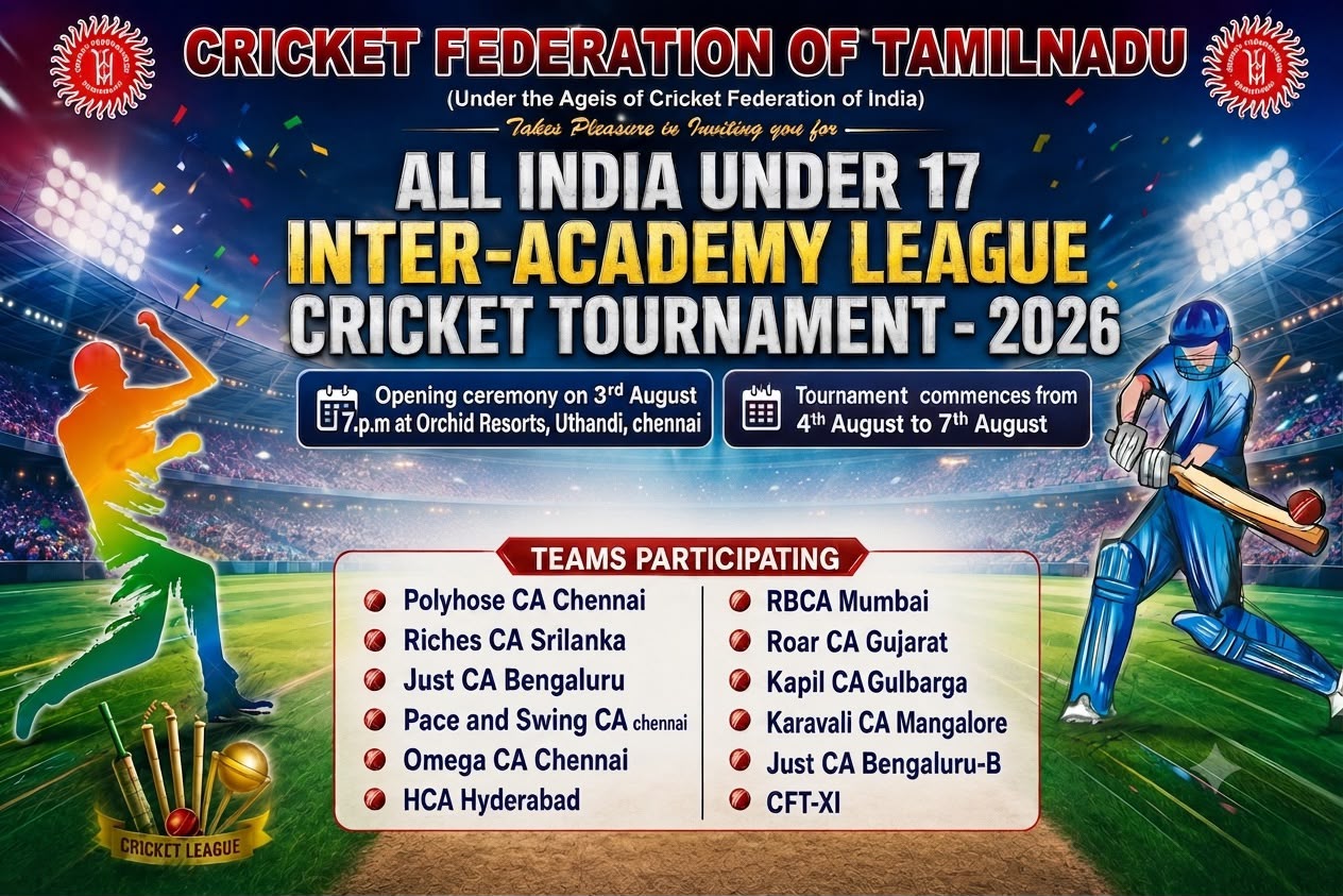 All India Under 17 Inter-Academy League Cricket Tournament 2026
